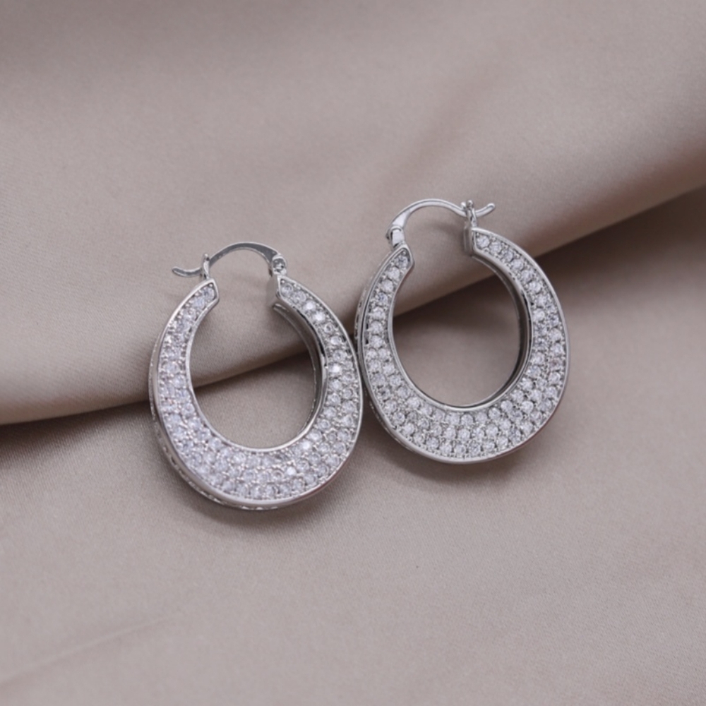 14k gold diamond earrings - Picture 4 of 9